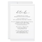 Budget Minimalistic All-in-One Wedding Invitation