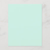 Budget Mint Elephant Baby Shower Thank You Card (Back)