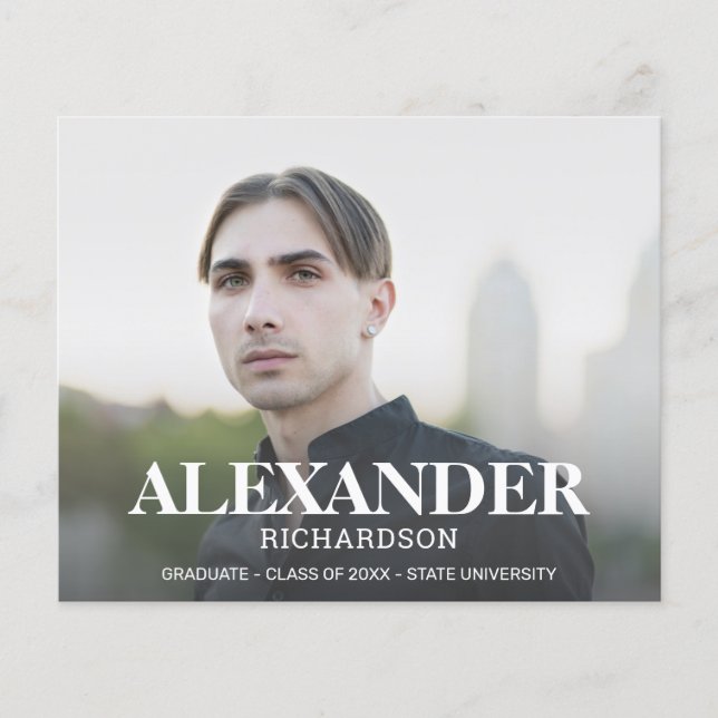 Budget Mod Name Photo Graduation Party Flyer (Front)