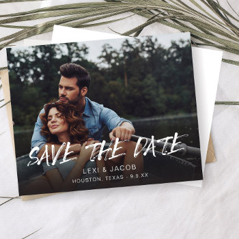 Budget Mod Photo & Calligraphy 5 Save The Date by M_Blue_Designs at Zazzle