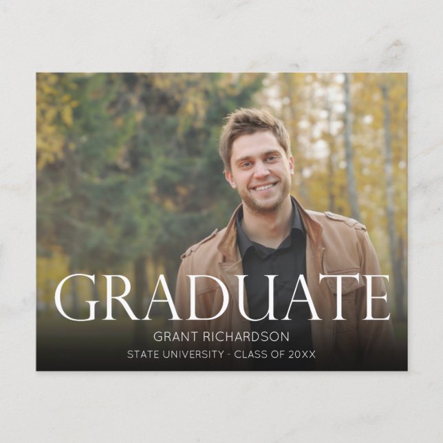 Budget Mod Photo Graduation Party Flyer (Front)