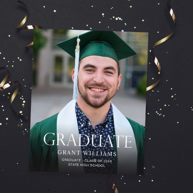 Budget Mod Photo Vertical Graduation Announcement Flyer (Creator Uploaded)