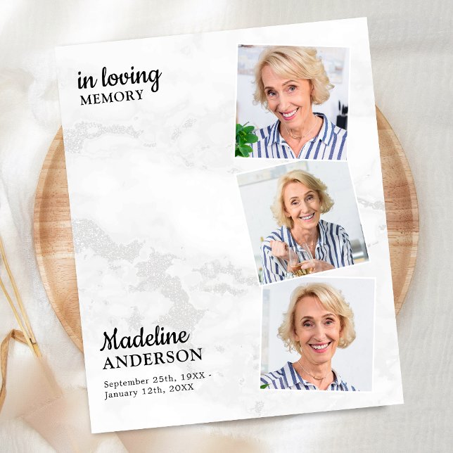 Budget Modern 3 Photo Memorial Celebration Of Life (Creator Uploaded)