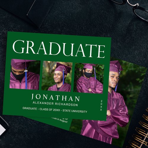 Budget Modern 4 Photo Graduation Announcement _ G Flyer