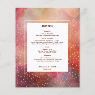 Budget Modern Abstract wedding Menu Flyer