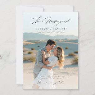 Budget Modern Boho 2 Photo Wedding Invitation