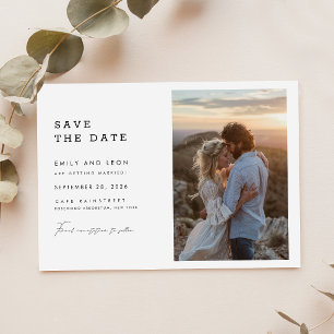 Budget Modern Boho Qr Code Photo Wedding Save The Date