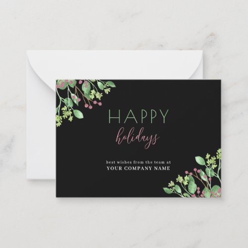 Budget modern business corporate holiday card