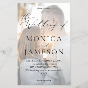 Budget Modern Calligraphy V2 Photo Wedding MED Flyer