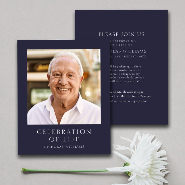 Budget Modern Celebration of Life Invitation (Creator Uploaded)