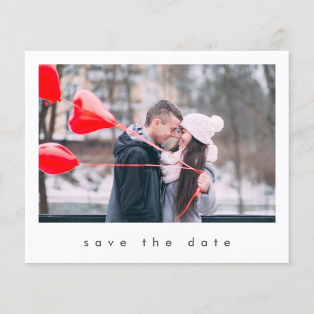 Budget Modern Chic 2 Photo Wedding Save the Date (Front)