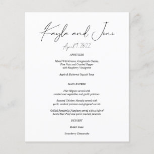Budget Modern Chic Black & White Menu - SCustom2 Flyer