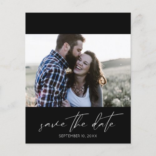 Budget Modern Chic Photo Landsape Save the Date Flyer