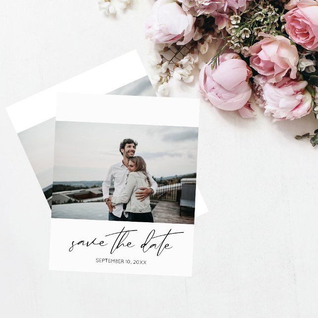 Budget Modern Chic Photo Landsape W Save the Date Flyer (Creator Uploaded)