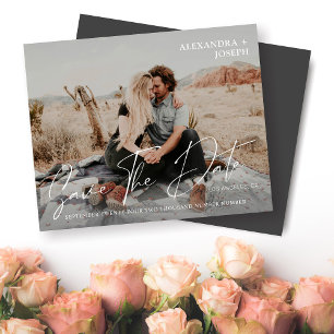 Budget Modern Chic Photo Long Date Save the Date