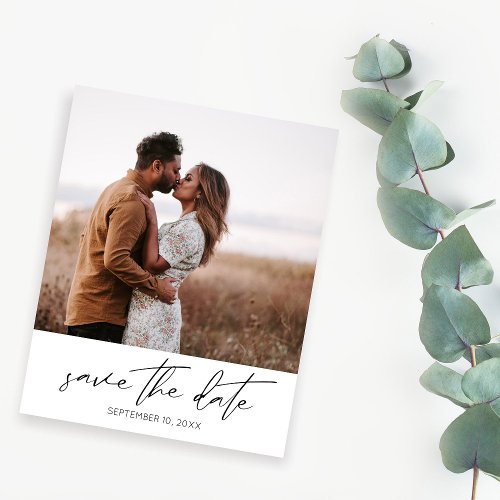 Budget Modern Chic Photo Vertical W Save the Date Flyer