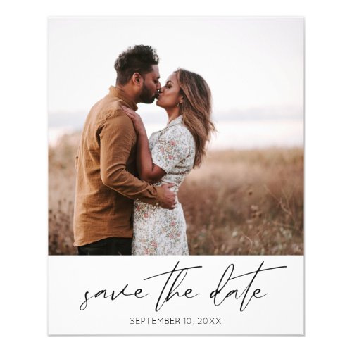 Budget Modern Chic Photo Vertical W Save the Date Flyer