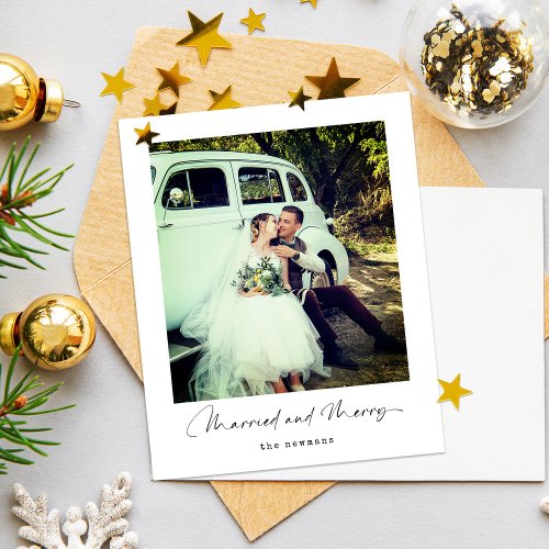 Budget Modern Christmas  Married and Merry Flyer