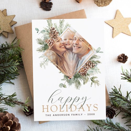 Budget Modern Christmas Photo Card 