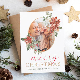 Budget Modern Christmas Photo Card Flyer