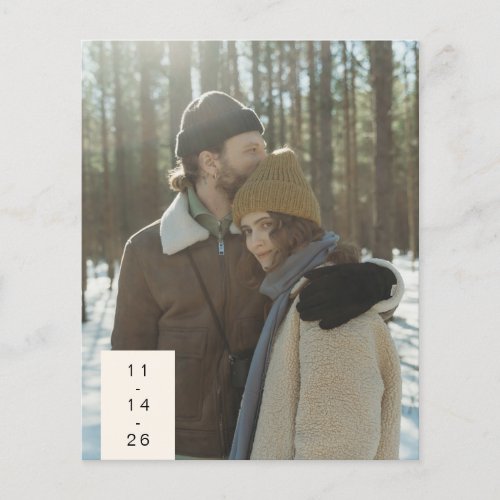 Budget Modern Couple Two Photo Save Our Date