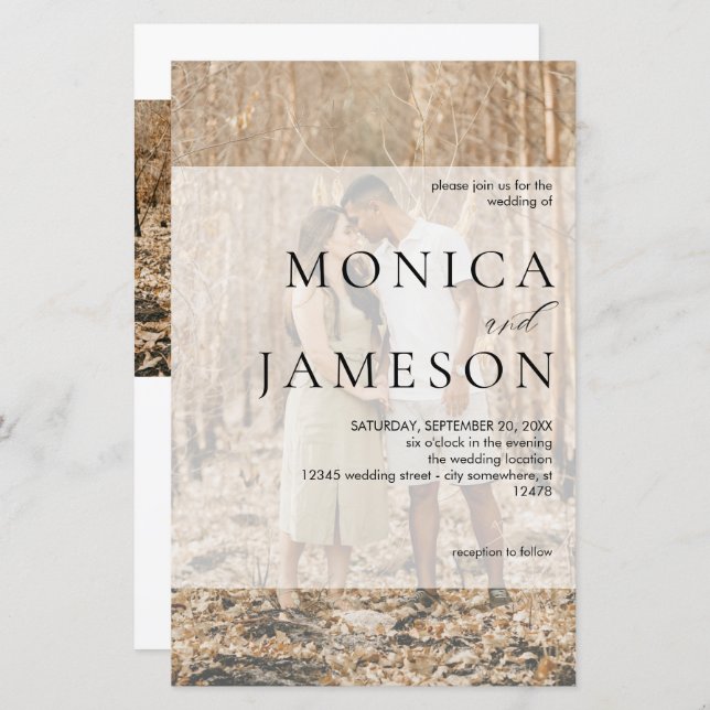 Budget Modern Duo 2 LG Photo Wedding (Front/Back)