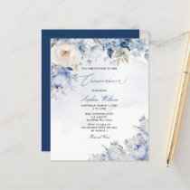 Budget Modern Dusty Blue Floral Quinceañera