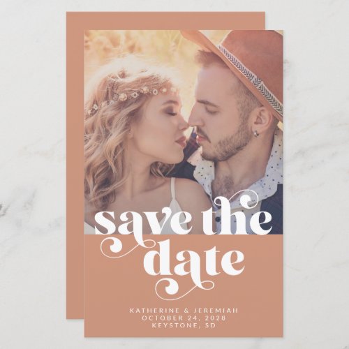 BUDGET Modern Earth Tones Photo Save the Date