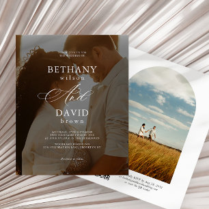 BUDGET Modern Elegant 2 Arch Photo QR Code Wedding