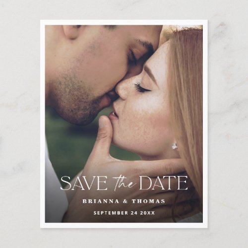 Budget Modern Elegant Photo Save the Date Flyer