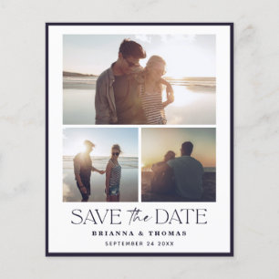 Budget Modern Elegant Photo Wedding Save the Date Flyer