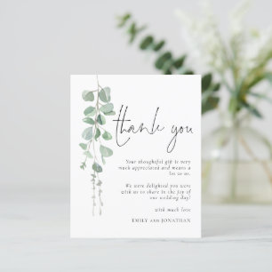 Budget Modern Eucalyptus Thank You