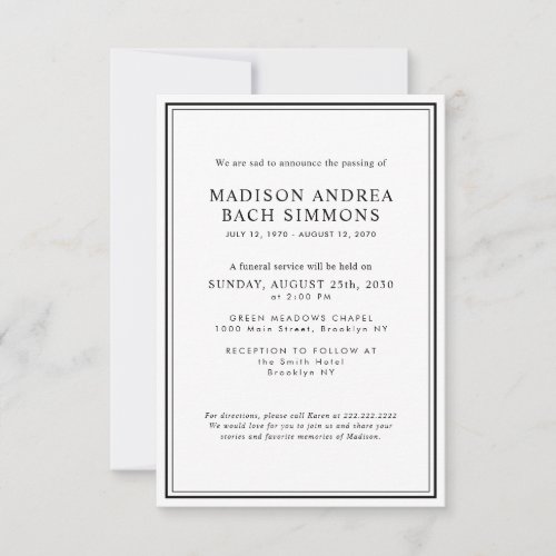 Budget Modern Funeral Service Celebration of Life