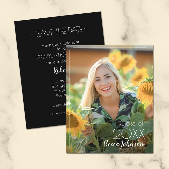 Budget Modern Graduation Save the Date Cards (Creator Uploaded)