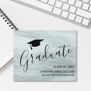 Budget Modern Gray Graduation Announcement