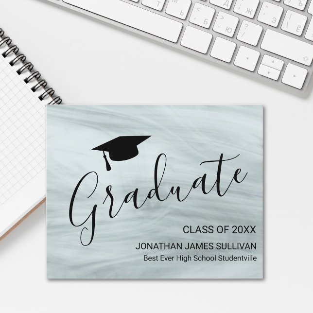 Budget Modern Gray Graduation Announcement (Creator Uploaded)