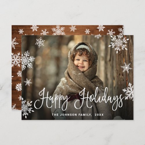 Budget Modern Holiday PHOTO Greeting Card