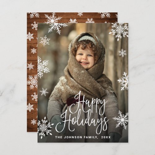  Budget Modern Holidays PHOTO Greeting Card