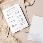 Budget Modern Icon Wedding Itinerary Program<br><div class="desc">Add a touch of sophistication to your wedding program with our modern icons wedding itinerary template. Featuring a clean white background, this program is designed to showcase your wedding schedule while also creating a stylish and timeless look. From the ceremony to the reception, this is sure to make your guests...</div>