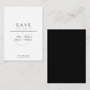 budget modern minimal elegant save the date  note card