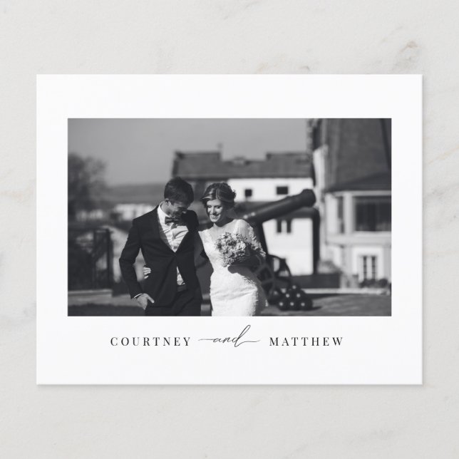 Budget Modern Minimalist Photo Thank You Card Flyer (Front)