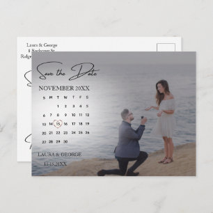 Budget Modern Minimalist Save The Date Photo  Postcard