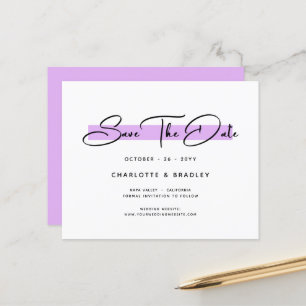 Budget Modern Minimalist Script Save The Date