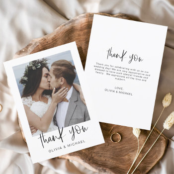 Budget Modern Minimalist Thank You Cards Flyer by Hot_Foil_Creations at Zazzle
