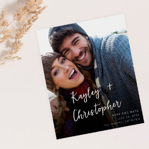 Budget Modern Name Photo Verti Chic Save the Date Flyer