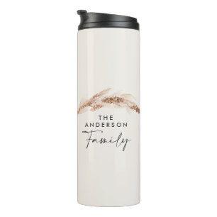 Budget modern natural pampas grass family gift sta thermal tumbler