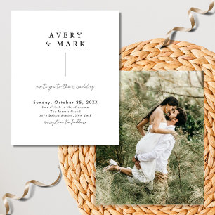Budget Modern Photo Black And White Wedding Flyer
