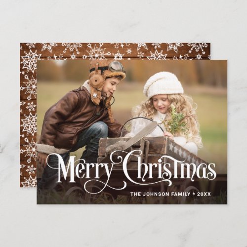 Budget Modern PHOTO Christmas Greeting Card