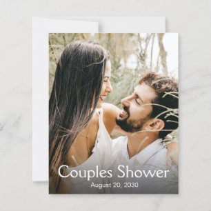 Budget Modern Photo Couples Shower Invitation