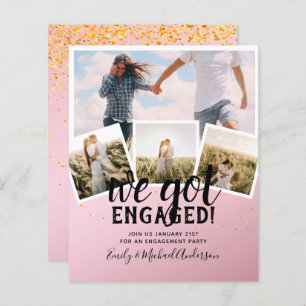 BUDGET Modern PHOTO ENGAGEMENT Announcement